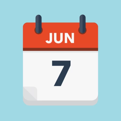 Calendar icon showing 7th June