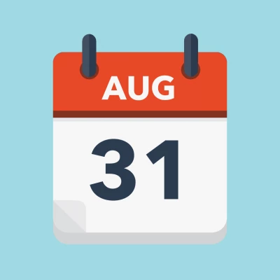 Calendar icon showing 31st August