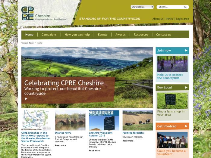 CPRE Cheshire Branch homepage