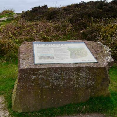 Maiden Castle interpretation panel